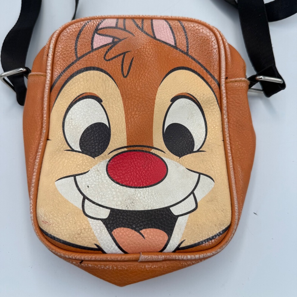 Buckle-Down Disney Dale Character Crossbody Bag Orange Faux Leather Chip n Dale - Picture 5 of 8